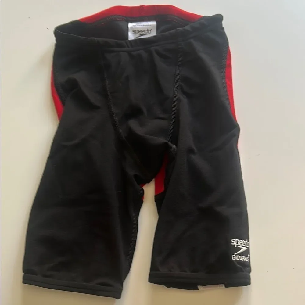 Speedo Boys Edge Splice Jammer Red/Black, Size 22, NWT